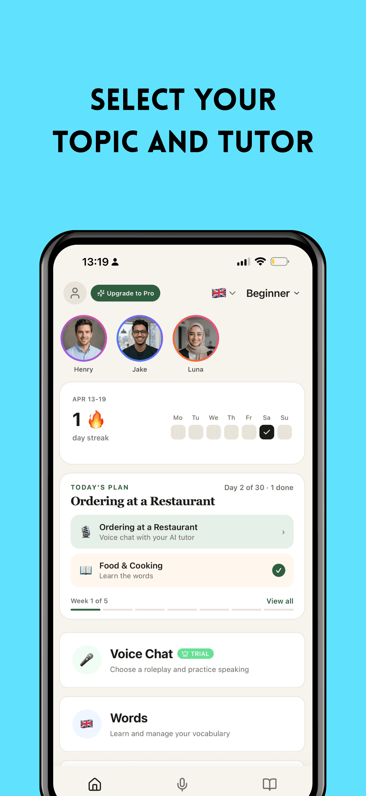 Daily plan and streak tracker