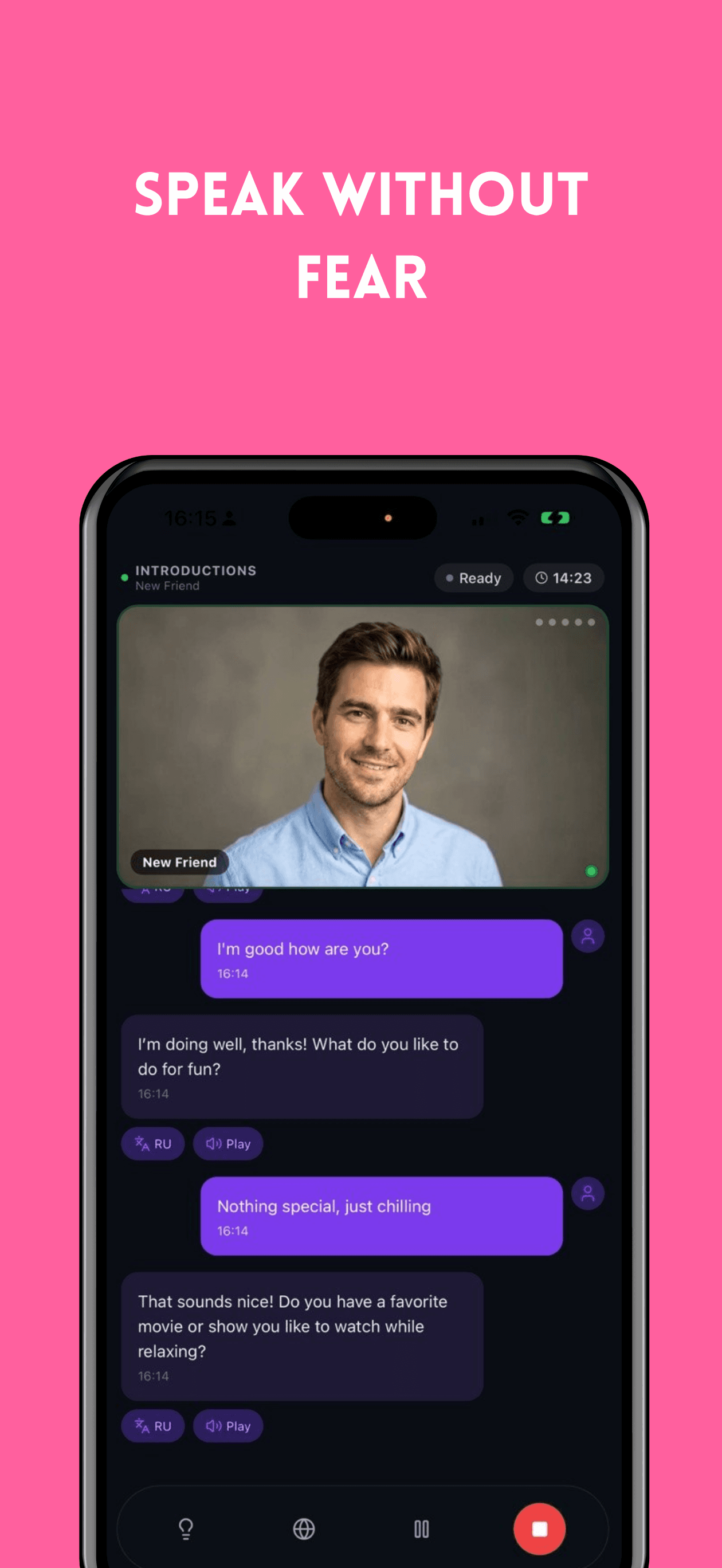 Voice chat with an AI persona